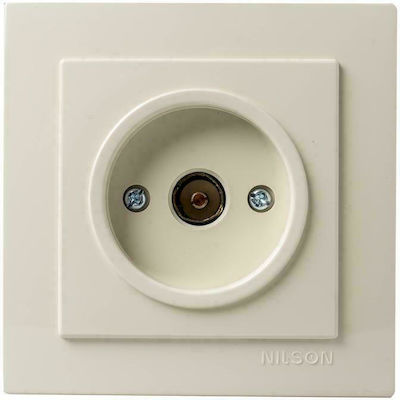 Nilson TV Antenna Socket Terminal in Beige color 24121029