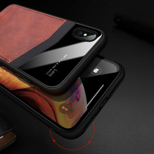 Joyroom Kally Back Cover Plastic Brown for iPhone X / Xs
