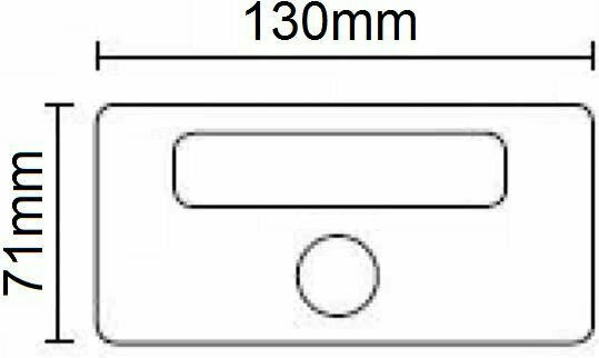 Viometale Complete Wall Push Bell Button with Frame Silver 17.02