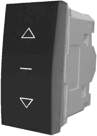 Geyer Front Plate Wall Push Roller Shutter Button without Frame Black 738205S