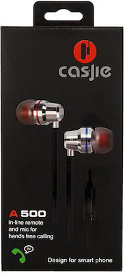 Casjie A500 In-ear Handsfree with 3.5mm Connector Silver