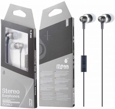 Moveteck C6218 In-ear Handsfree with 3.5mm Connector Gray