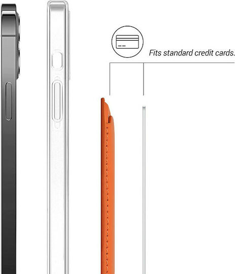 KWmobile MagSafe Kartenetui PU Leather in Orange Farbe