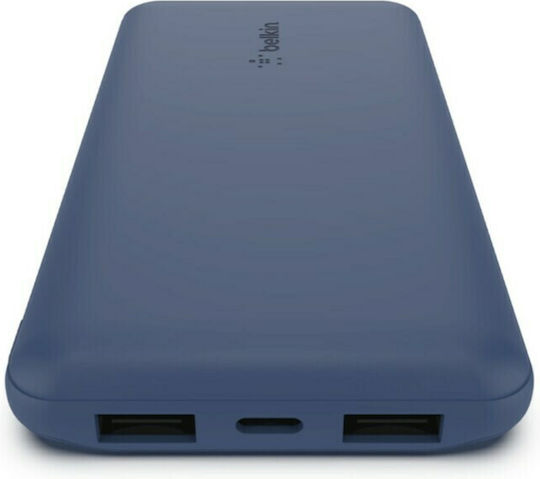 Belkin Boost Charge Power Bank 10000mAh 15W with 2 USB-A Ports and USB-C Port Blue