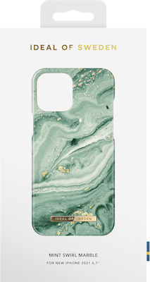 iDeal Of Sweden Printed Plastic Back Cover Mint Swirl Marble (iPhone 13 Pro Max)