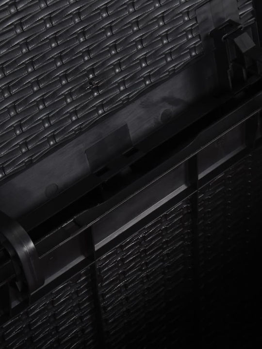 vidaXL Cutie de depozitare pentru exterior din polipropilenă 90lt Negru L43xW44xH51buc