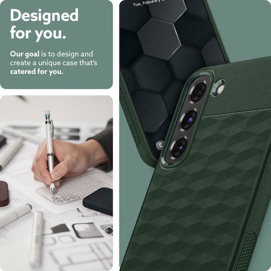 Caseology Parallax Back Cover Plastic / Silicone Midnight Green (Galaxy S22+)