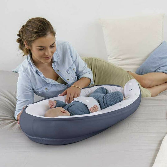 Doomoo Cocoon Baby Nest Blue/Grey
