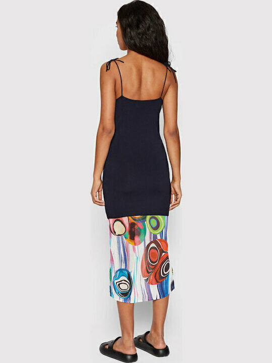 Desigual Bubble Φόρεμα All day Navy Μπλε