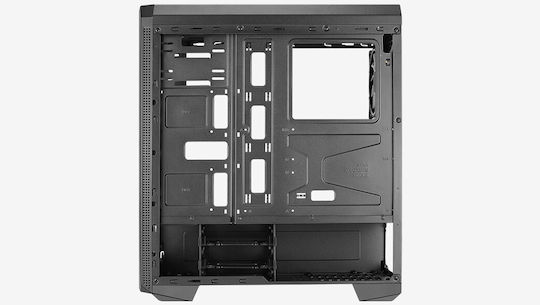 Aerocool Genesis ARGB v2 Геймърско бюро Midi Tower Компютърна кутия със страничен прозорец Черен