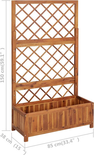 vidaXL Planter Box Wooden Brown 85x38x150cm.