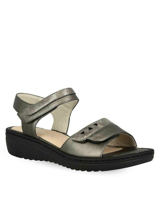 Parex Damen Flache Sandalen Anatomisch in Silber Farbe