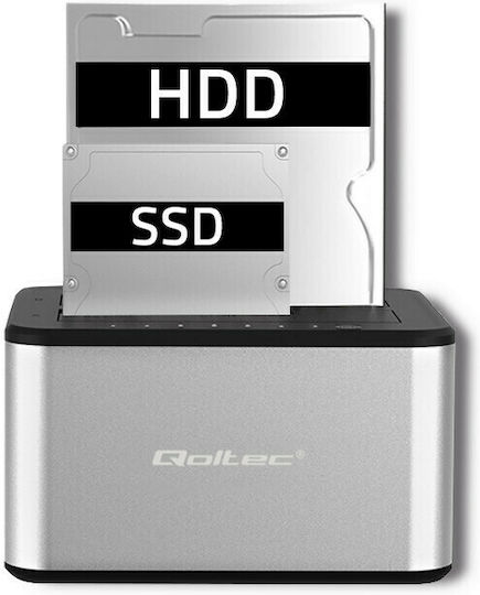 Qoltec 5316 Docking Station for 2 Hard Drives SATA 2.5" / 3.5" with Connection USB 3.0 (50316)