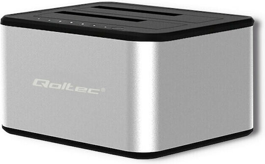 Qoltec 5316 Docking Station for 2 Hard Drives SATA 2.5" / 3.5" with Connection USB 3.0 (50316)