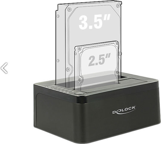DeLock 62661 Docking Station pentru 2 Hard Disk-uri SATA 2.5" / 3.5" cu conectivitate USB 3.0 (62661)