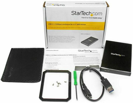 StarTech Θήκη για Σκληρό Δίσκο 2.5" SATA III με σύνδεση USB 3.1