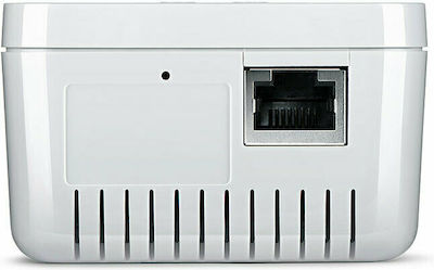 Devolo dLAN 550+ WiFi Powerline für kabellose Verbindung Wi‑Fi 4 mit Durchgangssteckdose Steckdose und 2 Anschlüsse Ethernet