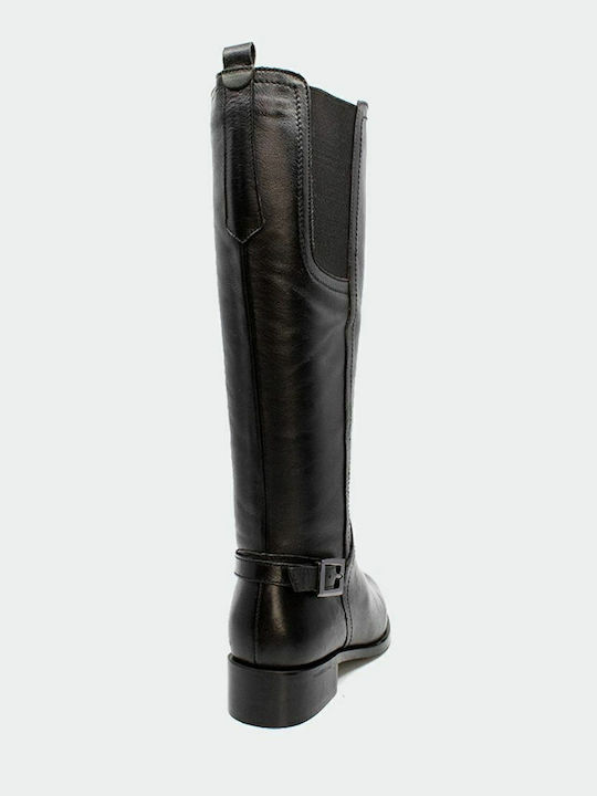 Leder Damenstiefel Schwarz