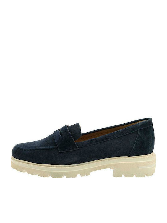 Women's Moccasins in Navy Blue Color