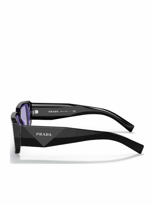 Prada Unisex Sunglasses with Black Plastic Frame and Purple Lens PR06YS 02Z01O