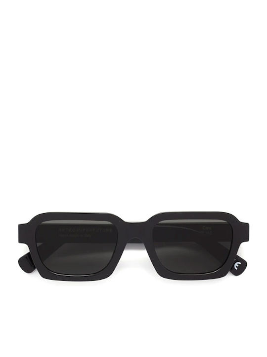 Retrosuperfuture Caro Unisex Sunglasses with Black Plastic Frame and Black Lens CARO-NJS