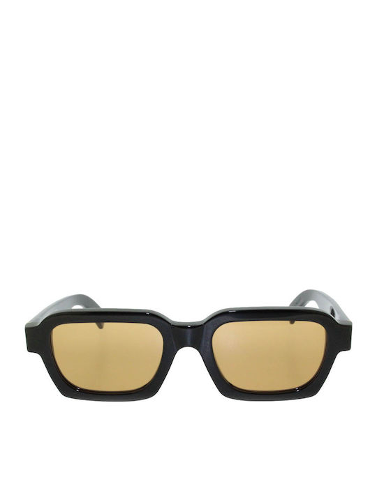 Retrosuperfuture Caro Unisex Γυαλιά Ηλίου με Μαύρο Κοκκάλινο Σκελετό και Καφέ Φακό