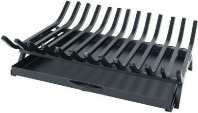 Biofan Metallic Fireplace Grate with Ashtray 50x40cm