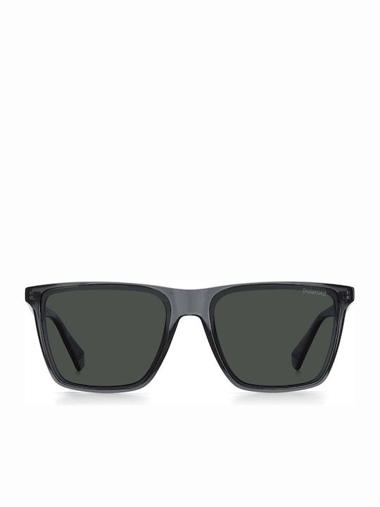 Polaroid Sunglasses with Gray Acetate Frame and Black Polarized Lenses PLD6141/S KB7/M9