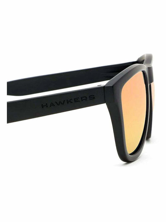 Hawkers Carbon Black Daylight One Unisex Sunglasses with Black Plastic Frame and Orange Polarized Mirror Lens HKRS2009