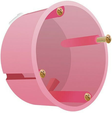 Elvhx Elbox Flush Electrical Box Branching for Drywall IP30 in Pink Color