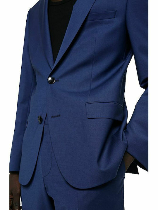 Henry Getlin Men's Winter Suit Slim Fit Navy Blue