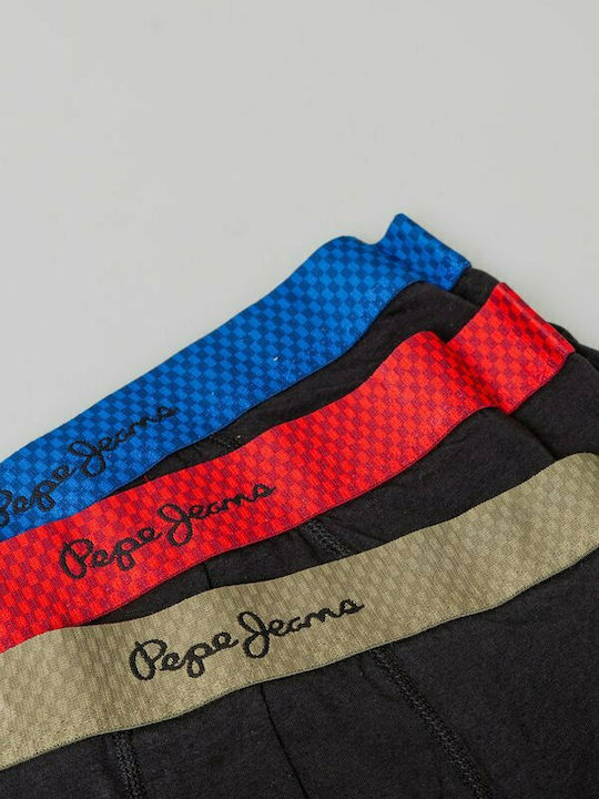 Pepe Jeans Jevon Ανδρικά Μποξεράκια Μαύρα 3Pack