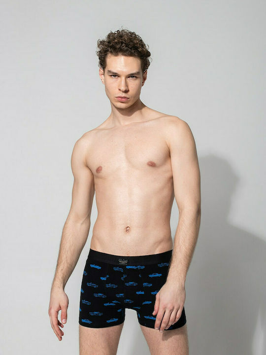 Men's Boxer Blue with Patterns