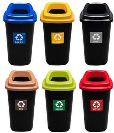 Delta Cleaning Plastic Coș de gunoi Reciclare 90lt Negruț