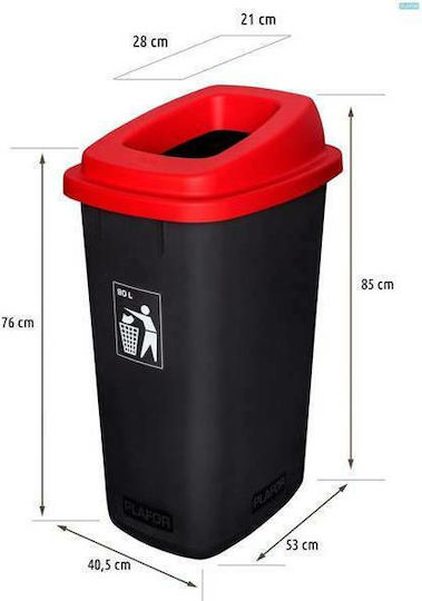 Delta Cleaning Plastic Coș de gunoi Reciclare 90lt Negruț