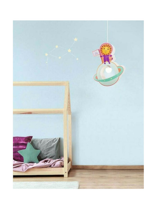 Elobra Lion Einfaches Licht Kinderdeckenleuchte Deckenleuchte 40W mit Fassung E27 Purple - Mint