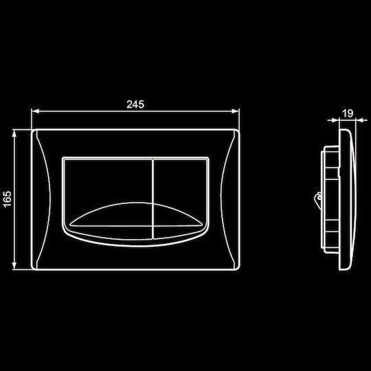 Ideal Standard Solea M2 Πλακέτα για Καζανάκια Διπλής Λειτουργίας