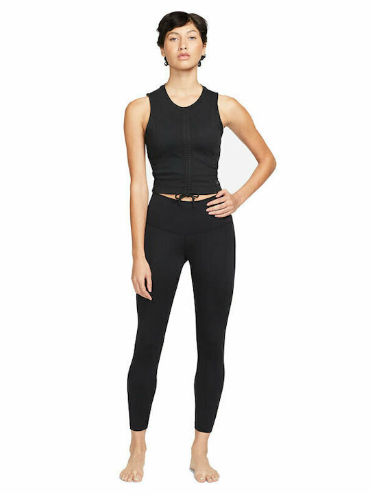 Dri-FIT Yoga Women's Cropped High Waist Blue Leggings
