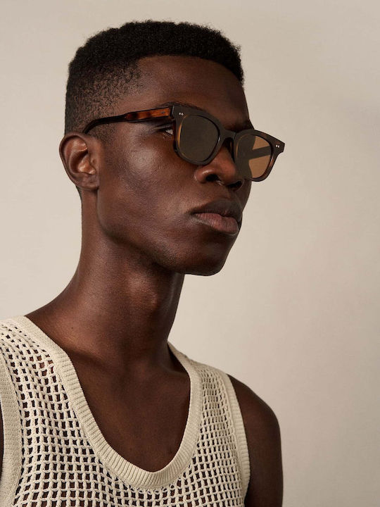 Chimi 02 Men's Sunglasses with Black Plastic Frame and Black Polarized Lens