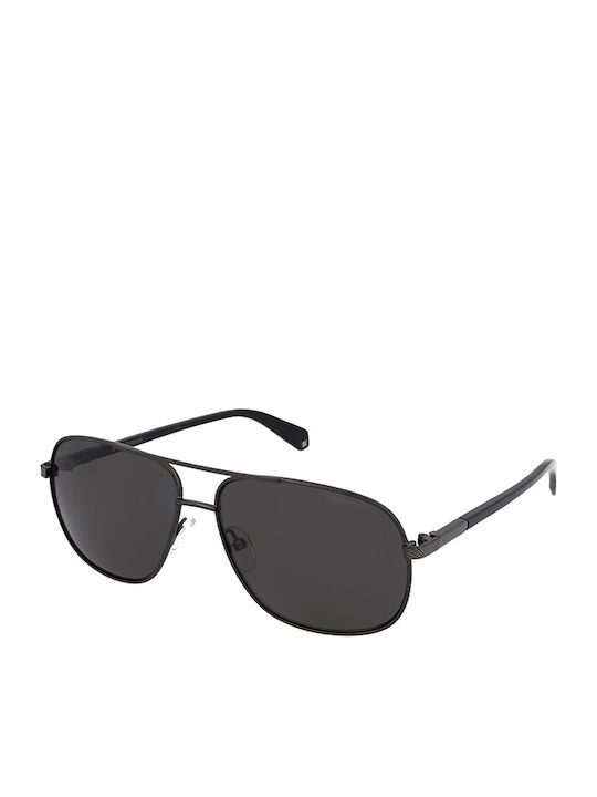 Polaroid Herren Sonnenbrillen mit Grauem Metallischem Rahmen und Grauen Polarisiertem Glas PLD2074/S/X KJ1/M9