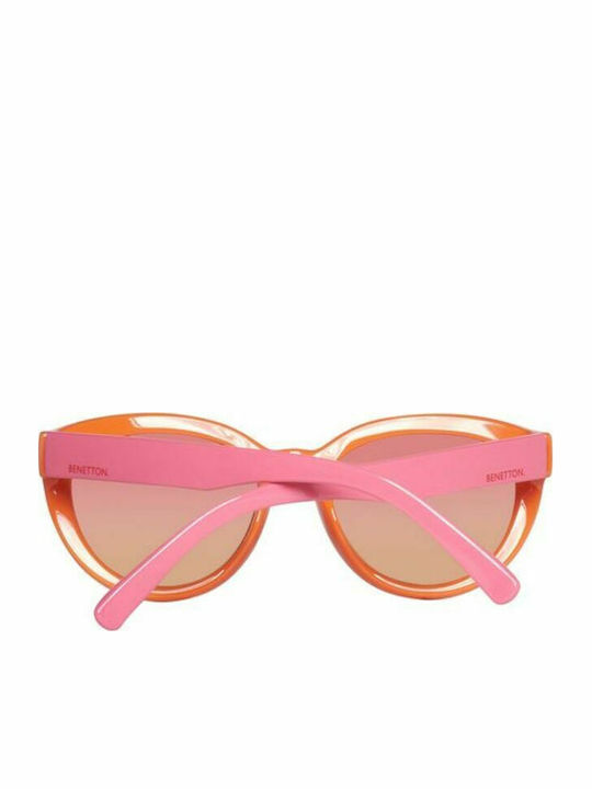 Benetton Women's Sunglasses with Red Plastic Frame and Pink Lens BE920S 02