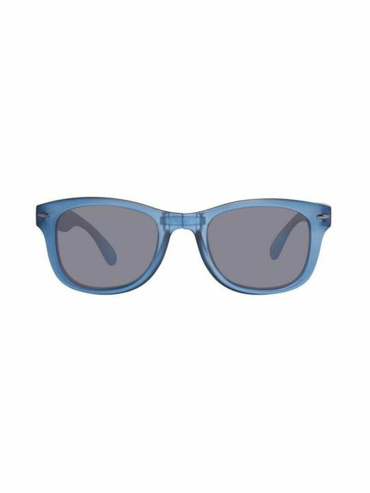 Benetton Men's Sunglasses with Blue Plastic Frame and Gray Lens BE987S 02