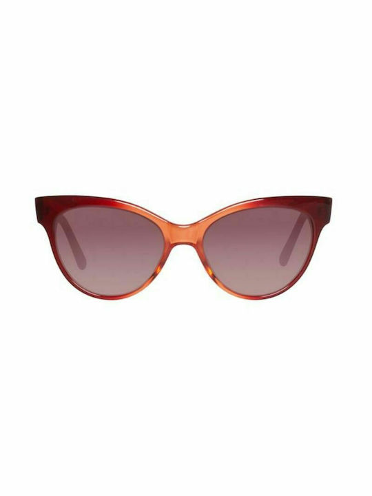 Benetton Women's Sunglasses with Red Plastic Frame and Red Lens BE998S 04