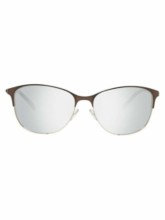 Gant Women's Sunglasses with Brown Metal Frame and Silver Mirror Lens GA8051 49G