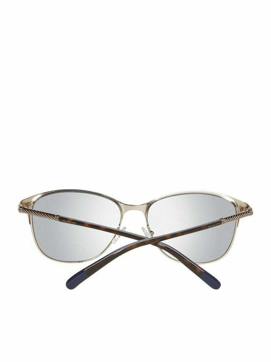 Gant Women's Sunglasses with Brown Metal Frame and Silver Mirror Lens GA8051 49G