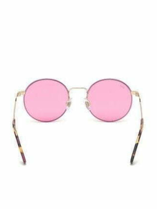 Web Women's Sunglasses with Pink Metal Frame and Pink Lens WE0254 32S