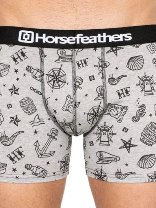 Horsefeathers Sailor Men's Boxer Gray with Patterns