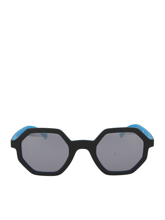 adidas Men's Sunglasses with Black Plastic Frame and Black Lens AOR020-009027