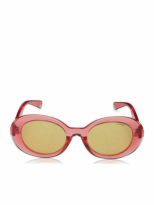 Polaroid Ochelari De Soare Pentru Femei Cu Ramă Roșie Din Plastic Și Lentile Polarized Portocalii PLD6052/S 35JHE/52