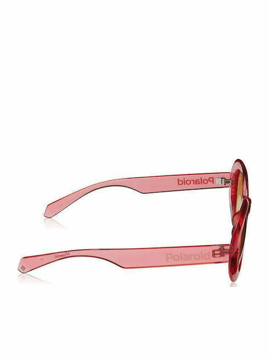 Polaroid Ochelari De Soare Pentru Femei Cu Ramă Roșie Din Plastic Și Lentile Polarized Portocalii PLD6052/S 35JHE/52